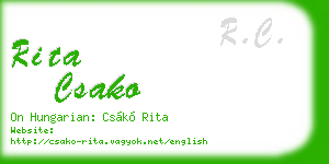 rita csako business card